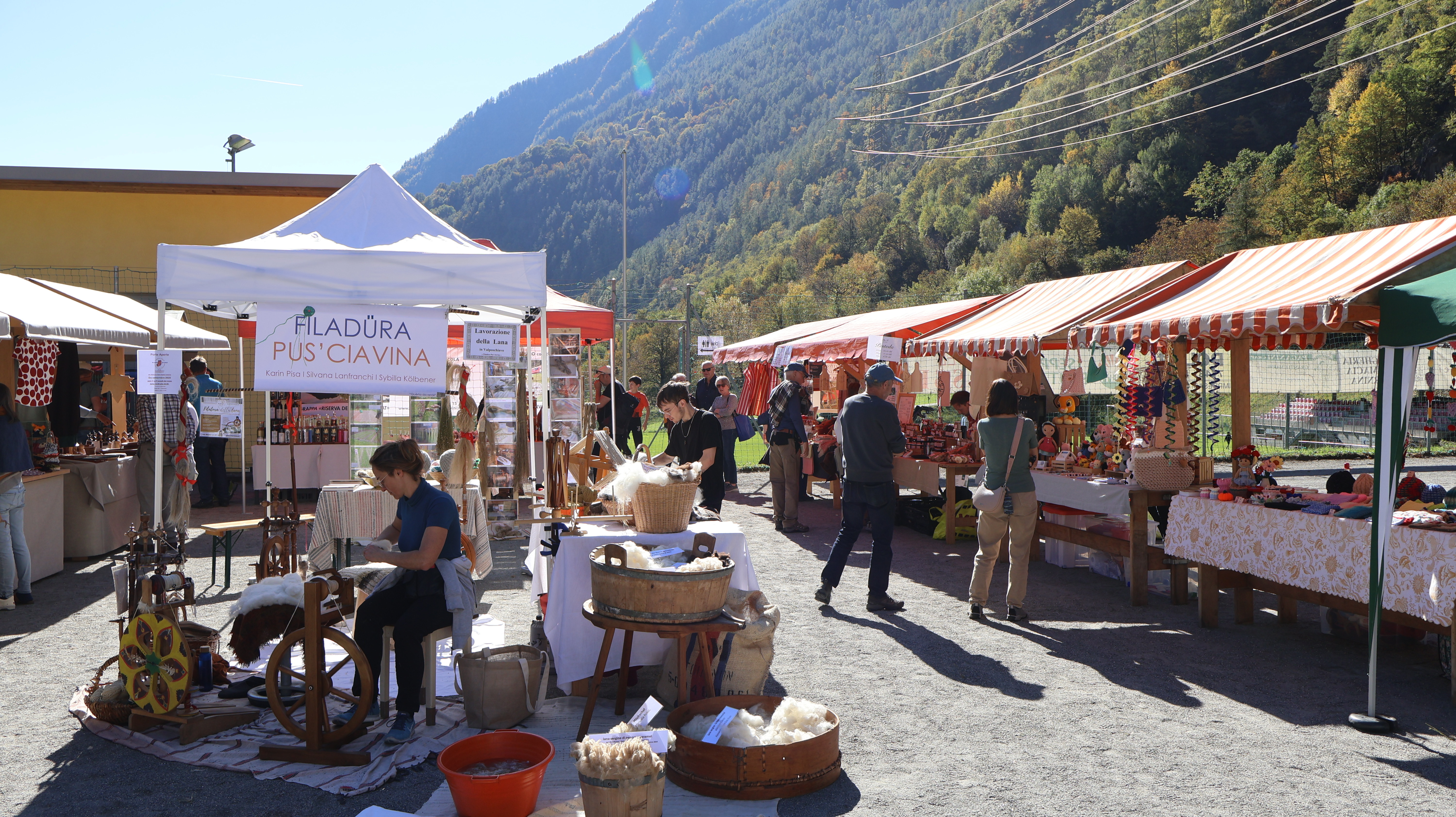 Kastanienfest Valposchiavo Marktstände