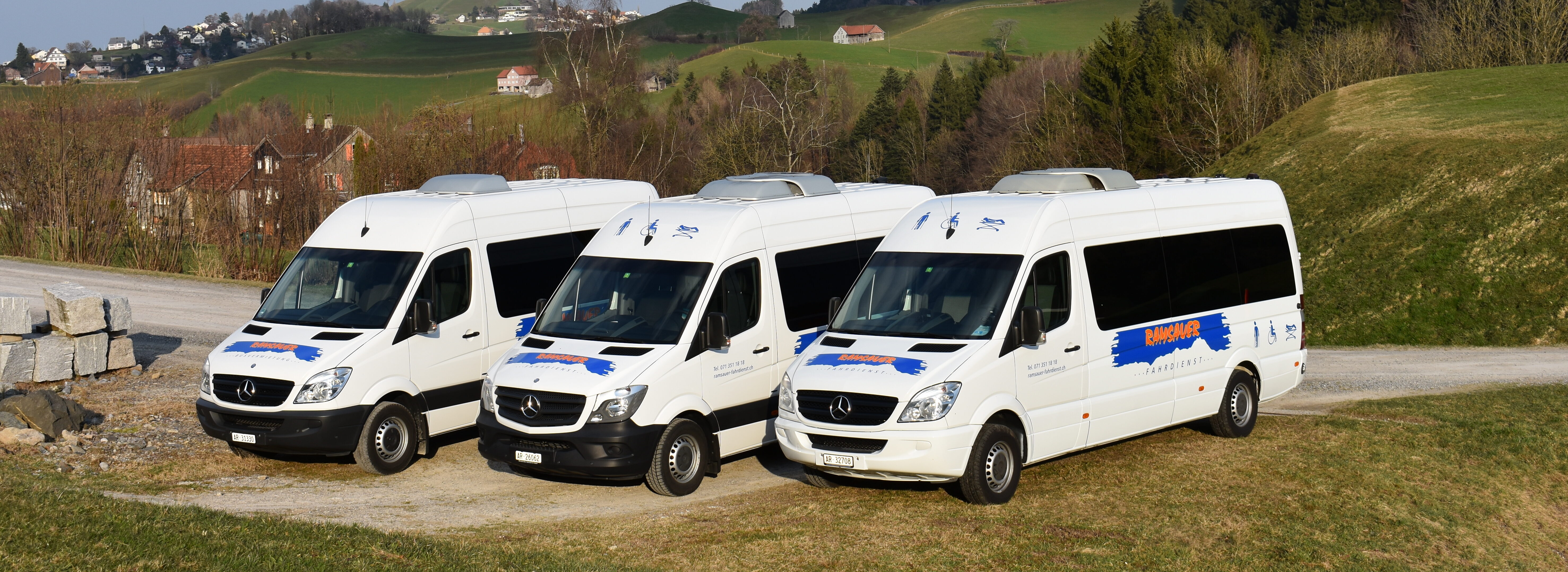 Fahrdienstbusse für Sitzendtransport, Rollstuhltransport, Liegendtransport