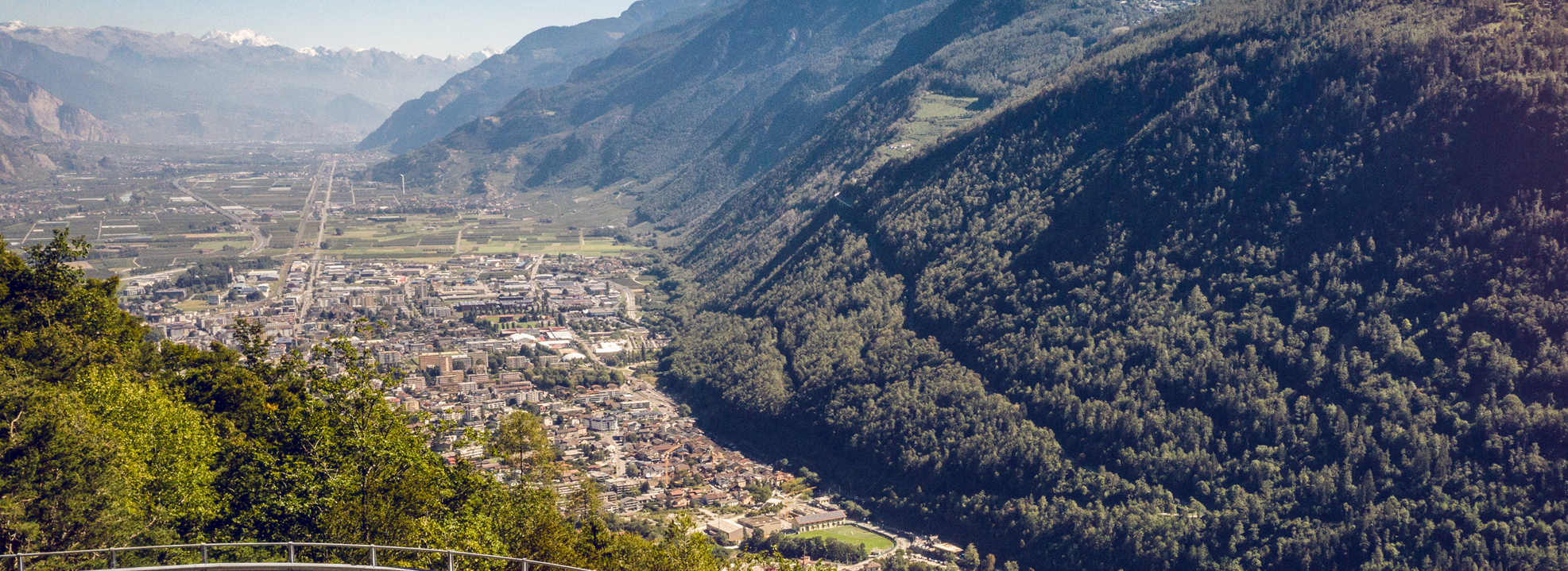 Blick von oben auf das Unetrwallis