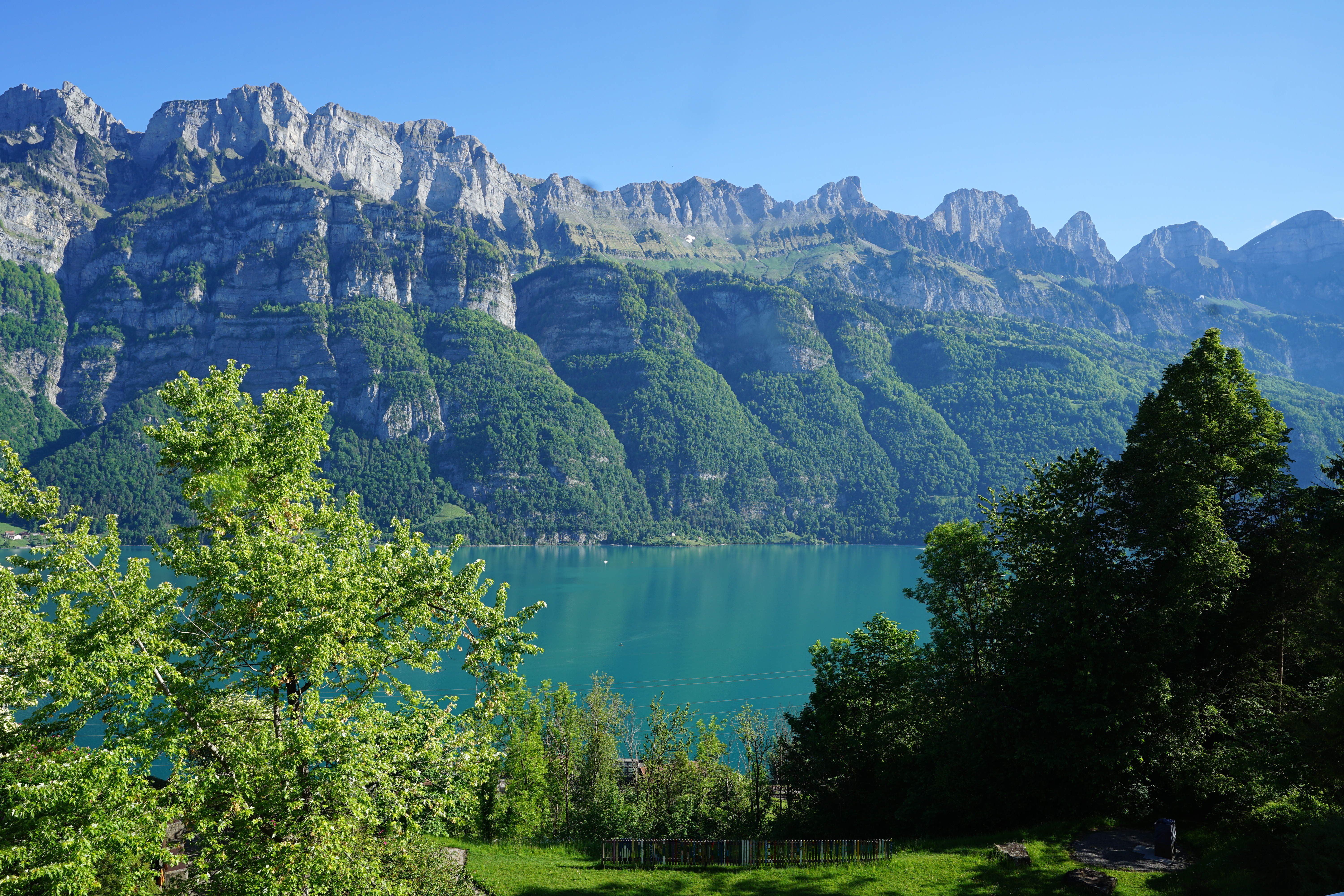 Walensee mit Aussicht auf die Churfirsten