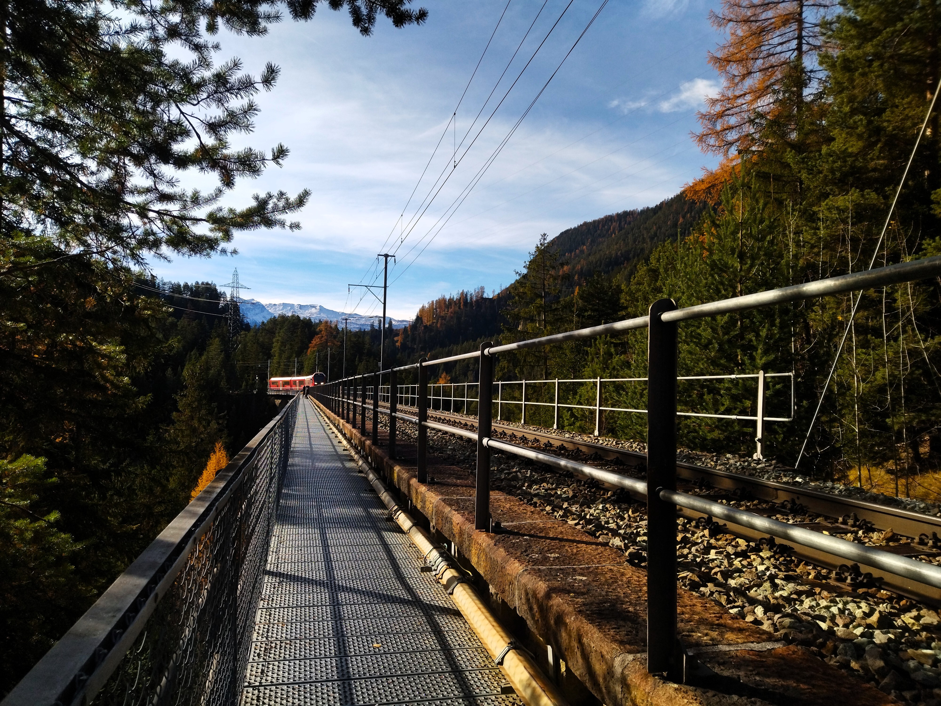 Aussicht auf das Wiesnerviadukt der Bahnlinie Filisur Davos