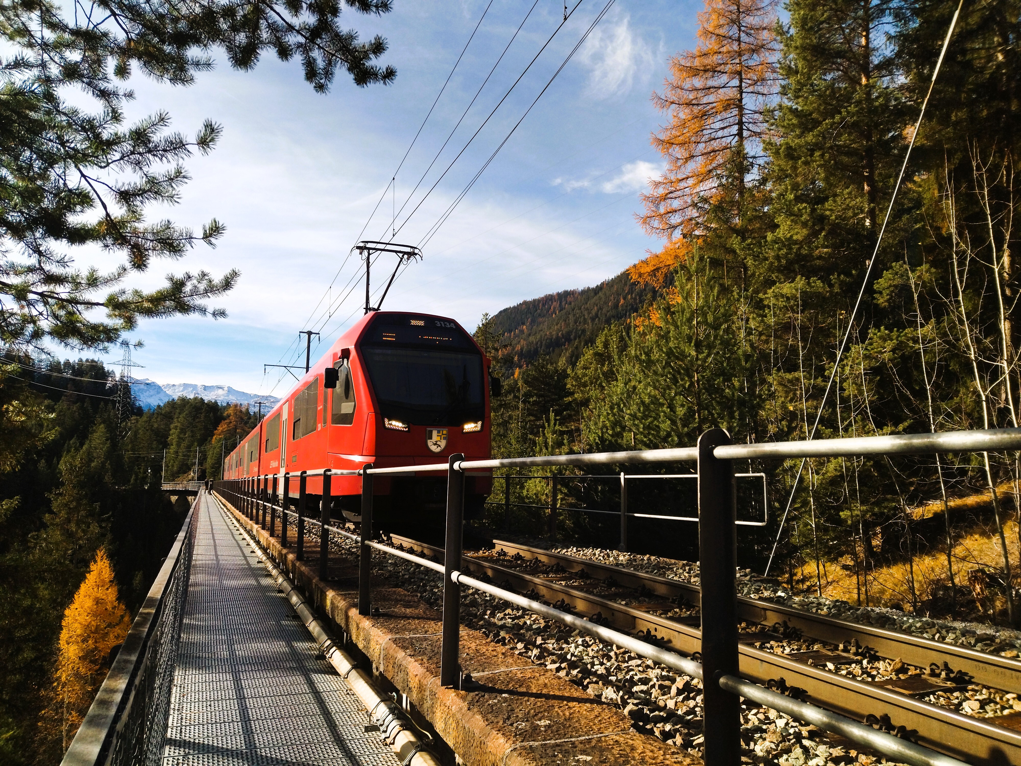 Rhb auf dem Wiesnerviadukt