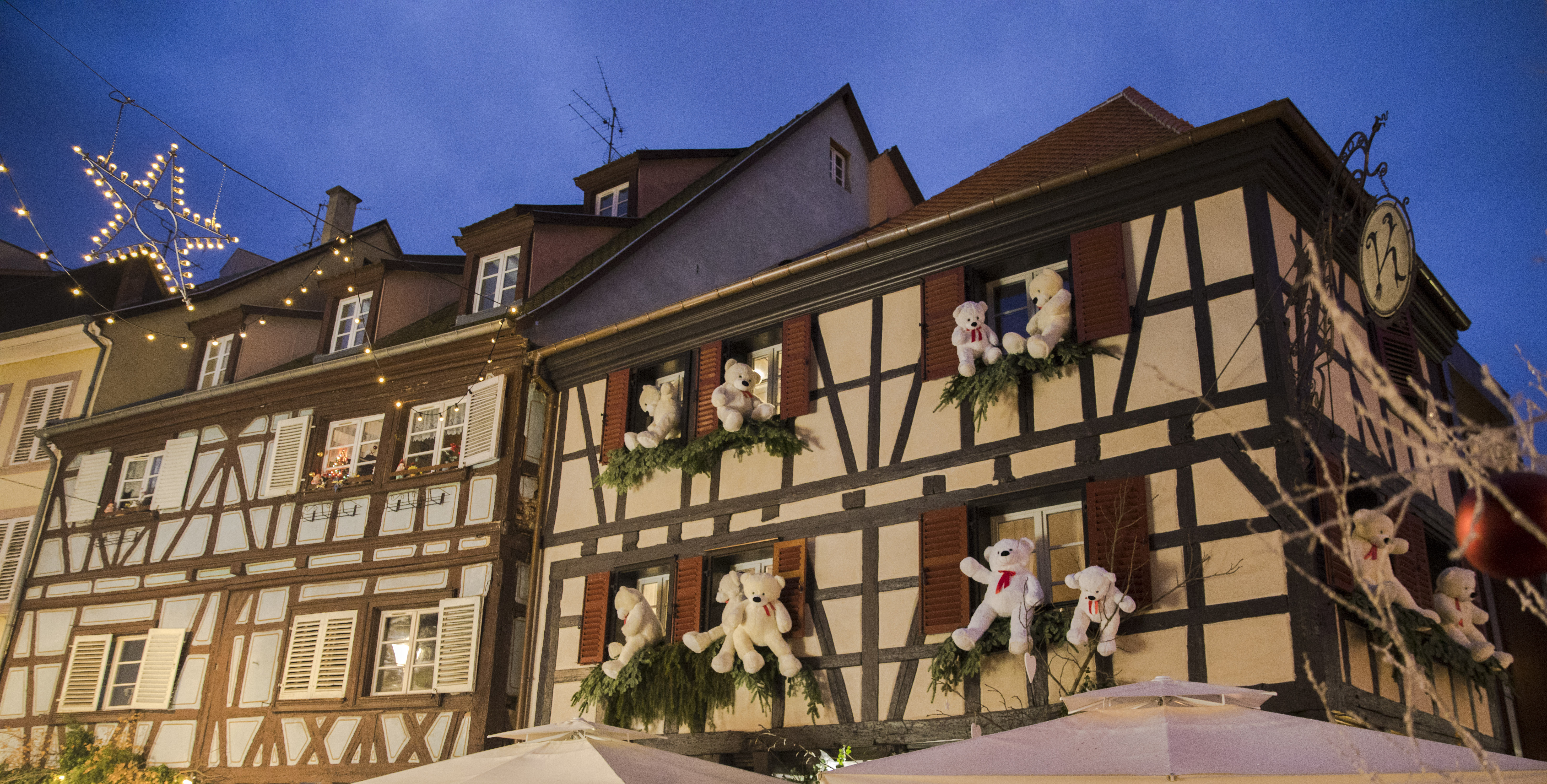 Teddybären am Weihnachtsmarkt in Colmar