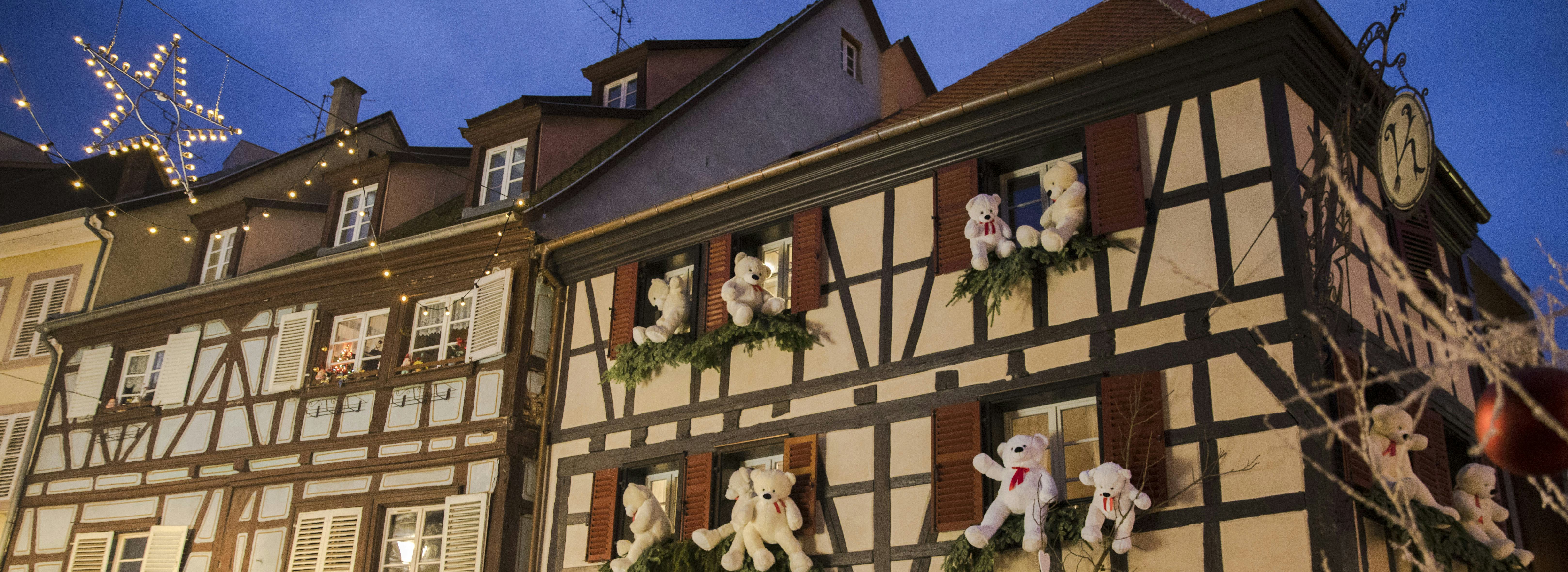 Teddybären am Weihnachtsmarkt in Colmar